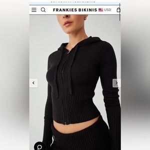 Frankies bikini black Aimee cloud knit Set